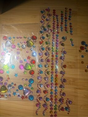 Colorful Self-Adhesive Gem Stickers - Multicolor Party Embellishments
